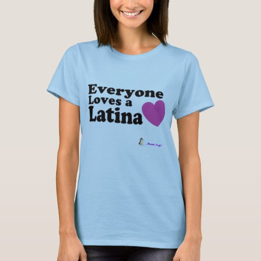皆はラテンアメリカ系女性を愛します Tシャツ (正面)
