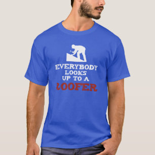 皆は屋根葺き職人のシルエットに調べます Tシャツ