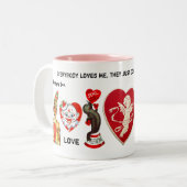 皆は彼らがどうしてもそれをまだ知っていない私を愛します! ツートーンマグカップ (正面左)