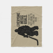 皆は必要としますゴール(ホッケー)を フリースブランケット (正面)