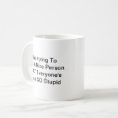 皆は愚かなマグです コーヒーマグカップ (正面左)