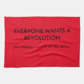 皆は革命が…ほしいと思います キッチンタオル (横)