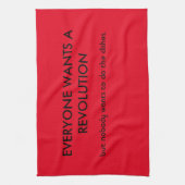 皆は革命が…ほしいと思います キッチンタオル (縦)