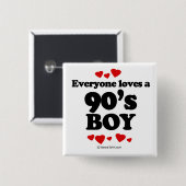 皆は90年代の男の子を愛します 缶バッジ (正面&裏面)
