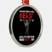 皆は-体育館獣-くまの持ち上がることでありたいと思います メタルオーナメント (右)