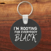 皆を応援しているブラック キーホルダー (正面)