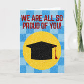 皆卒業誇りを持ったグリッター カード (正面)