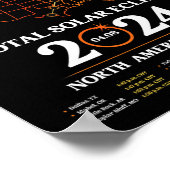 皆既日食のパス太陽の2022年4月8日 ポスター (角)