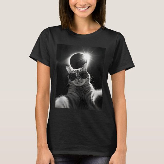 皆既日食イラスト Tシャツ (正面)