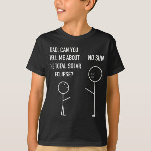 皆既日食太陽のスティックのフィギュア・ユーモア星占いJ Tシャツ