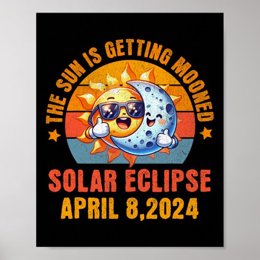 皆既日食太陽のチェイス2024太陽が月を取得している ポスター (正面)