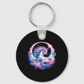皆既日食太陽のトータルユニコーン キーホルダー (正面)