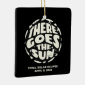 皆既日食太陽の2024そこに太陽が昇る セラミックオーナメント (右)