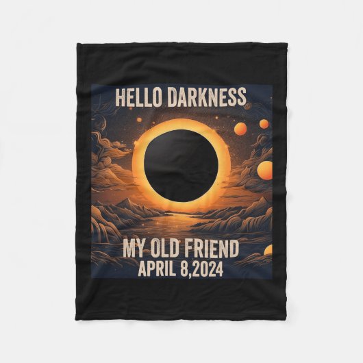皆既日食 こんにちは、旧友の闇よ！ フリースブランケット (正面)
