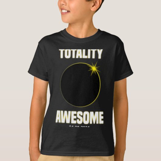 皆既日食 トータルソーラーデザイン Tシャツ (正面)