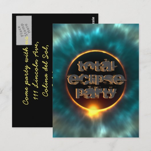 皆既日食 ポストカード (正面/裏面)