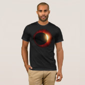 皆既日食 天文学者 ファイヤーリング Tシャツ (正面フル)