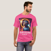 皆既日食 04 08 24 猿 天文学 L Tシャツ (正面フル)