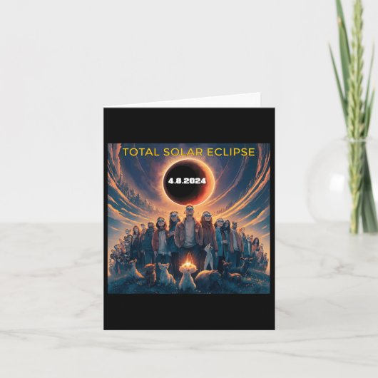 皆既日食Gles太陽の Total Eclipse 2024 カード (正面)
