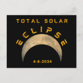 皆既月日太陽のの地球 ポストカード (正面)