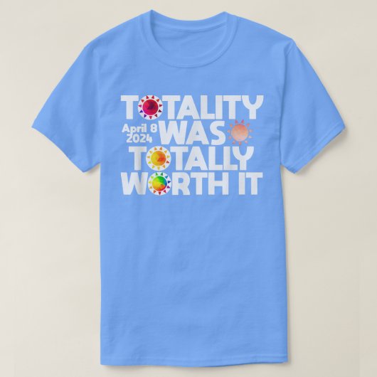 皆既食の価値は全太陽のく Tシャツ (デザイン正面)