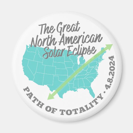 皆既食の太陽の州 マグネット (正面)