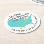 皆既食の太陽の州 ラウンドペーパーコースター (アングル)