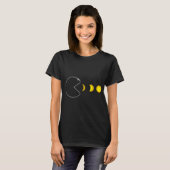 皆既食太陽のおもしろいゲーマー食べズメンズ太陽のボーイ Tシャツ (正面フル)