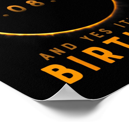 皆既食太陽のとYes私の誕生日4月 ポスター (角)