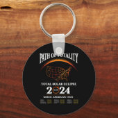 皆既食太陽ののパス4月太陽の日食 キーホルダー (正面)