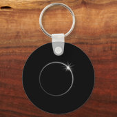 皆既食太陽のアメリカ国旗の総和04.0 キーホルダー (正面)