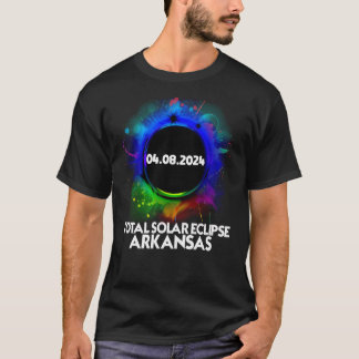 皆既食太陽のアーカンソー2024トータルカラフルット Tシャツ