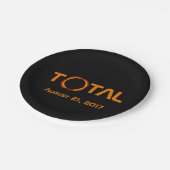 皆既食太陽のイベント ペーパープレート (アングル)