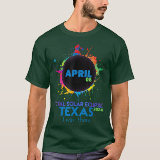 皆既食太陽のテキサス州2024カラフル総和 Tシャツ