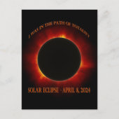 皆既食太陽のパーソナライズされた ポストカード (正面)