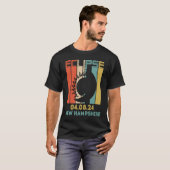皆既食太陽のフェーズ2024年4月8日ニューハム Tシャツ (正面フル)