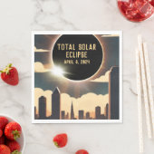 皆既食太陽の市2024年4月8日サンムーン スタンダードランチョンナプキン (インサイチュ)