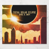 皆既食太陽の市2024年4月8日サンムーン ビールラベル (シングルラベル)