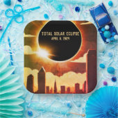 皆既食太陽の市2024年4月8日サンムーン ペーパープレート (パーティー)