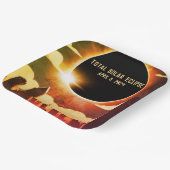 皆既食太陽の市2024年4月8日サンムーン ペーパープレート (傾斜あり)