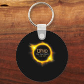 皆既食太陽の春アメリカ4月04.08.24 キーホルダー (正面)