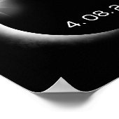 皆既食太陽の春2024年4月8日アメリカ ポスター (角)