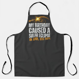 皆既食太陽の生誕4-8-2024カスタム エプロン