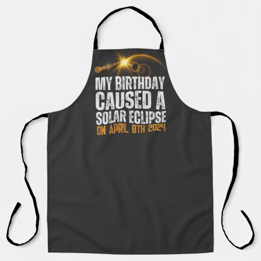 皆既食太陽の生誕4-8-2024カスタム エプロン (正面)