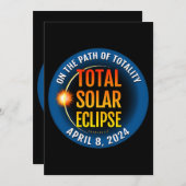 皆既食太陽の総和2024年4月8日04 08 24 招待状 (正面/裏面)