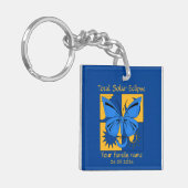 皆既食太陽の蝶カスタム キーホルダー (正面左)