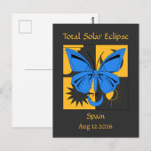 皆既食太陽の蝶カスタム ポストカード (正面/裏面)