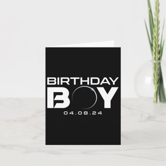 皆既食太陽の誕生日少年2024年4月8日 カード (正面)