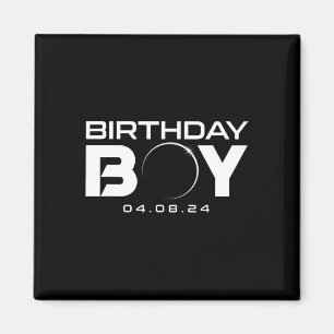 皆既食太陽の誕生日少年2024年4月8日 マグネット