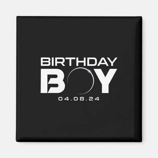 皆既食太陽の誕生日少年2024年4月8日 マグネット (正面)